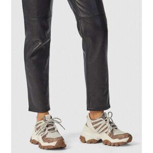 Coach C165 Runner Sneakers Signature Canvas Tan & Chalk Women's Size 10